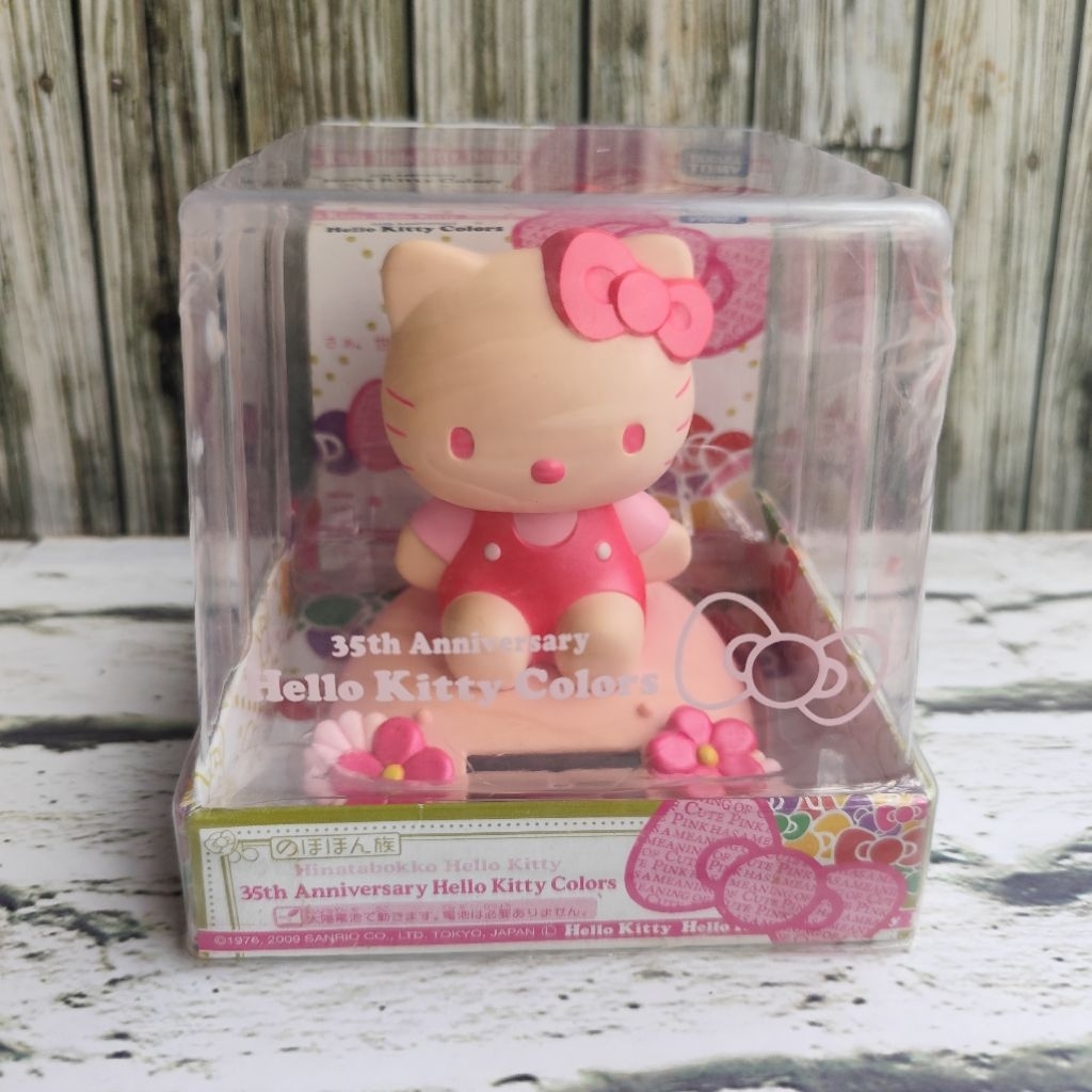 Solar Toy Hello Kitty / Pajangan Hiasan Mobil Kitty Goyang Angguk-angguk / HK Pink Merah Muda