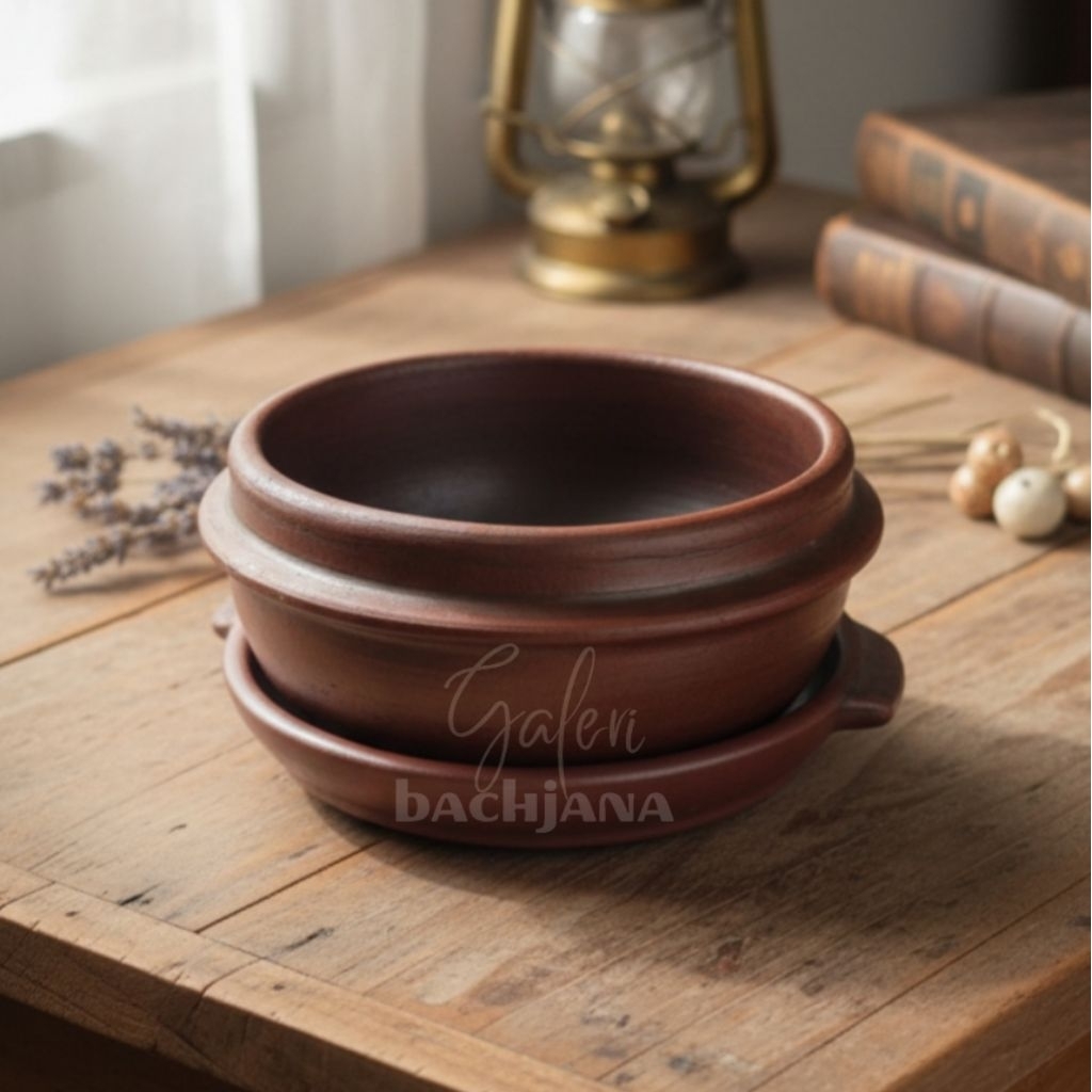 Mangkok Korean Hotpot Keramik Tanah Liat / Mangkok Sup Dolsot Bibimbap Alas Ttukbaegi