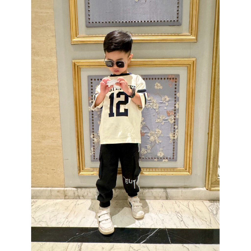 Celana Kargo Anak Korea Hitam EUT 1998 – Celana Cargo Anak Cowok Trendy Ada Kantong & Karet Bawah