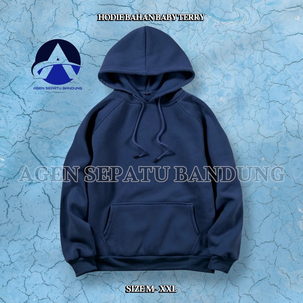 Jaket Sweater Hoodie Polos Pria dan wanita babyterry