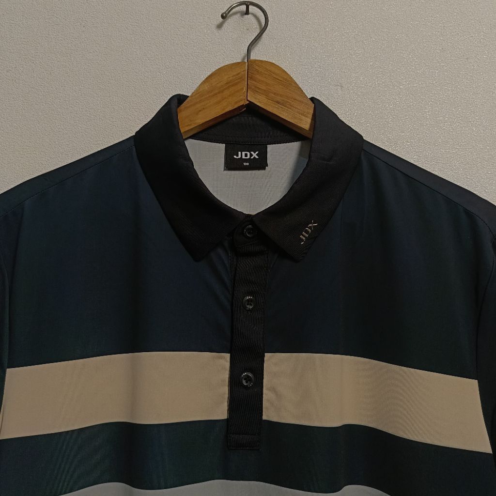 JDX golf kaos kerah olahraga pria, baju atasan olahraga pria