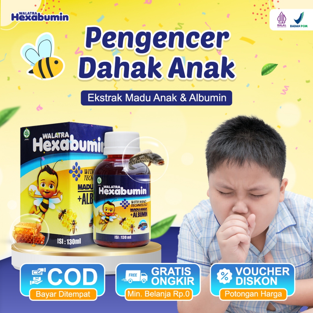 Hexabumin - Obat Pengencer Dahak Anak, Pelega Pernafasan Anak, Batuk Dahak Anak Susah Keluar