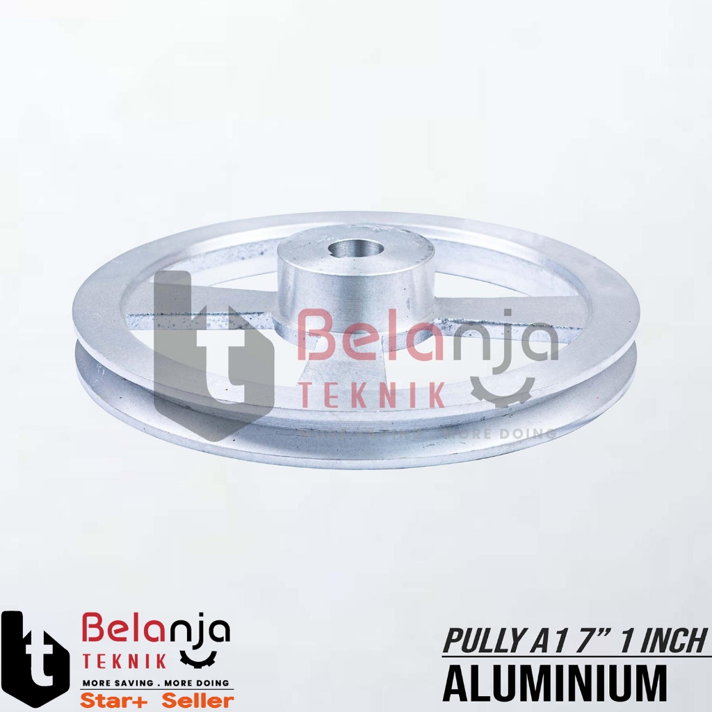 Pully Alumunium A 1 Jalur 7" As 1" Pulley Puli A1 7 Inch As 1 Inch