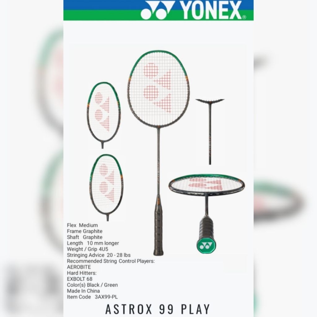 Raket Badminton ASTROX 99 PLAY GEN 3 YONEX | Astrox 99 Play Gen 3 Yonex Original