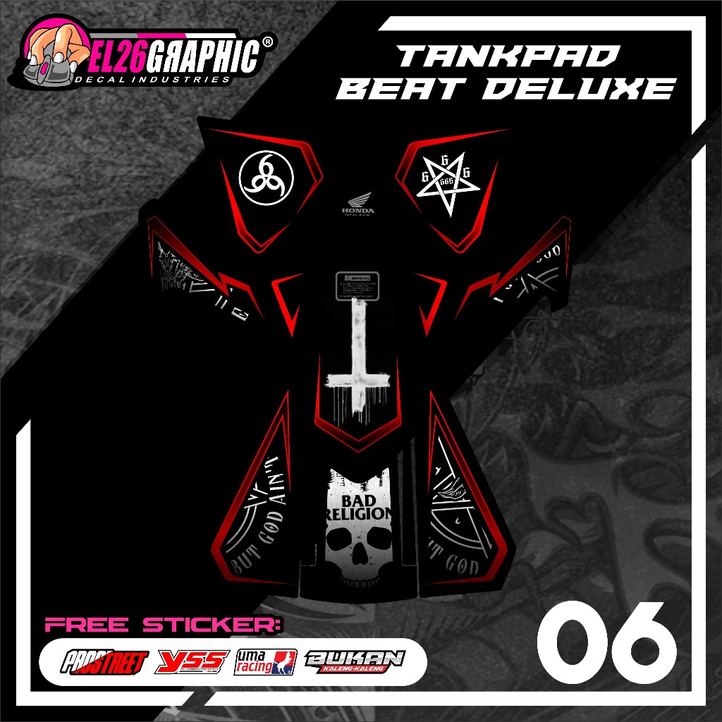 06 STICKER TANKPAD DASBOR BEAT DELUXE - STIKER TANKPAD DASBOR BEAT DELUXE