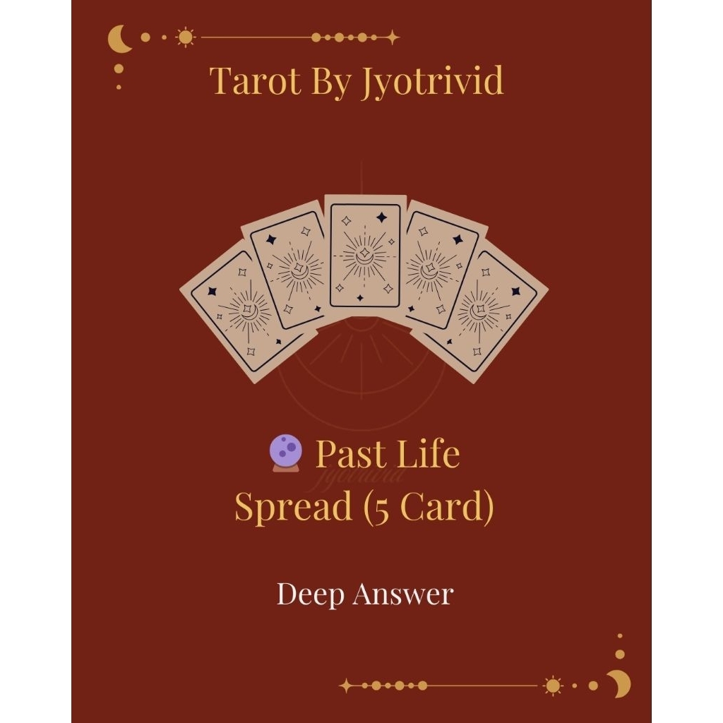 Tarot Reading Past Life 5 card Spread