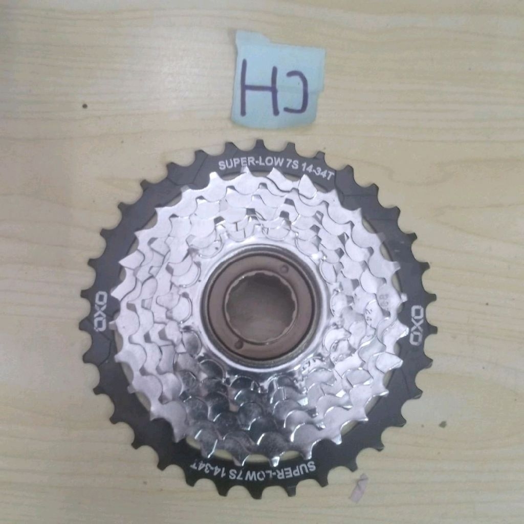 Sprocket Freewheel Gir Oxo 7 speed 34T 14-34T Drat Chrome