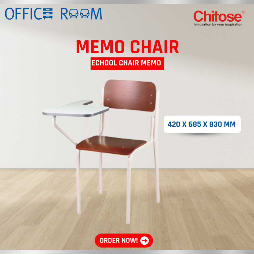 Kursi Chitose Echool Chair Memo / Kursi Lipat Kuliah / Kursi Kampus Memo Table