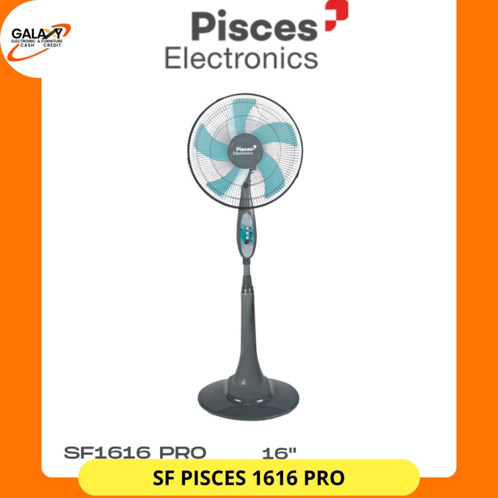 PISCES Kipas Angin Berdiri Stand Fan Pisces SF 1616 PRO Bearing Technology