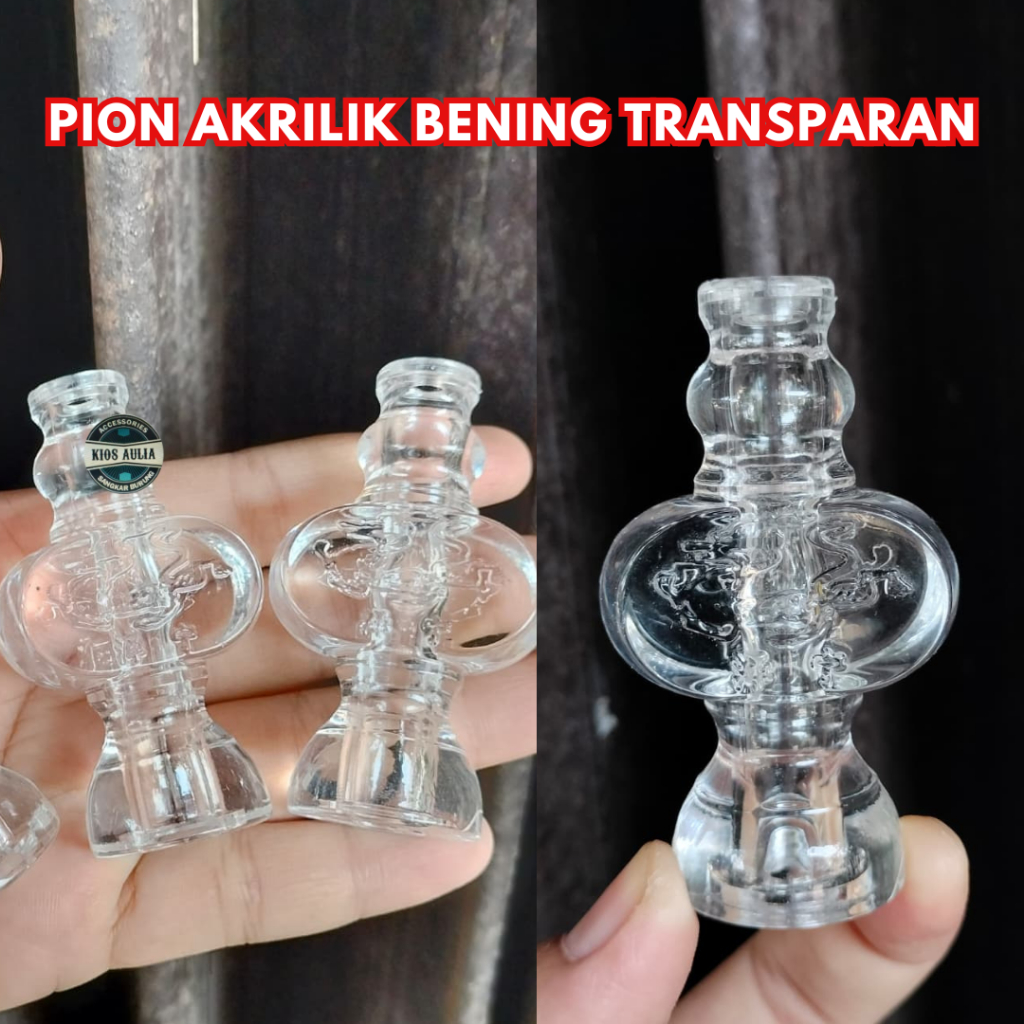 (GROSIR ECER) PION AKRILIK BENING TRANSPARAN SANGKAR KOTAK MAHKOTA KANDANG BURUNG