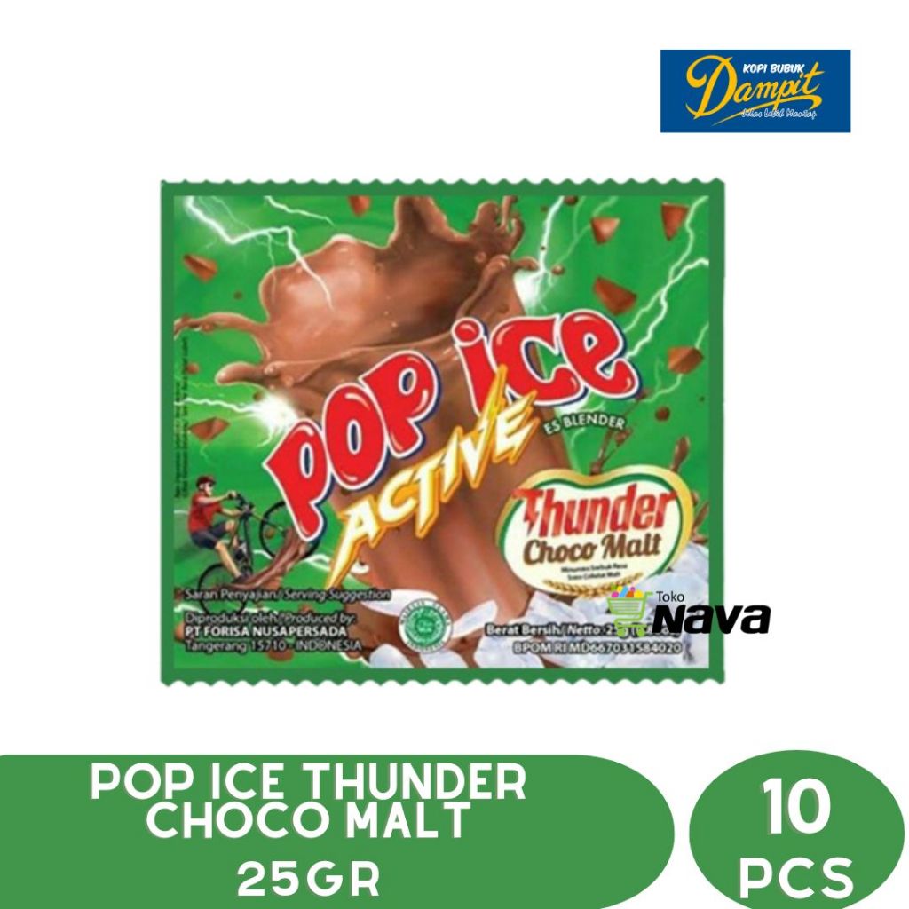 POP ICE THUNDER CHOCO MALT 10pcs/POP ICE THUNDER CHOCO MALT
