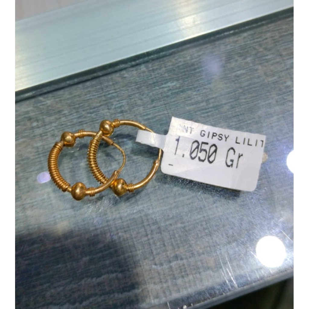 Anting gipsy v lilit + 4 mrican kadar 8k