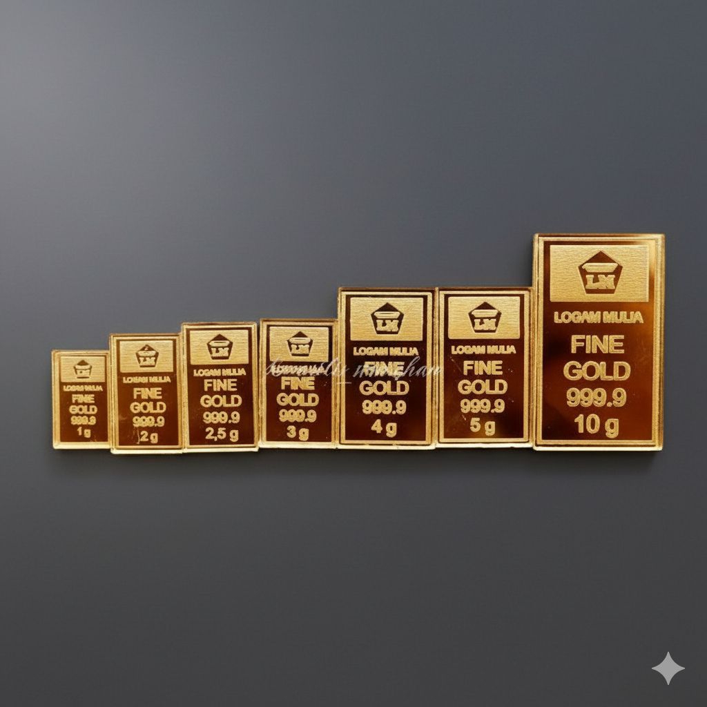 Replika antam logam mulia emas batangan ( LM ) acrylic / akrilik