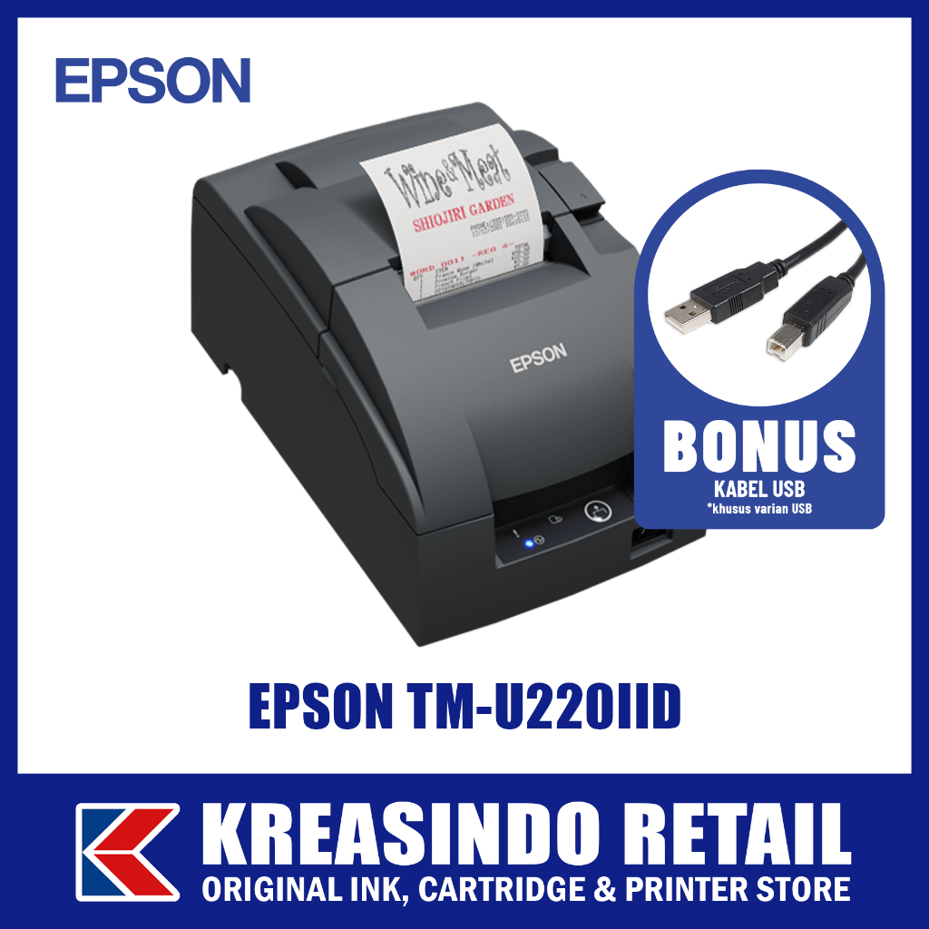 Epson TM-U220IID Dot Matrix Manual Cutter Receipt Printer TM U220II D (Pengganti TM-U220D TMU 220D T