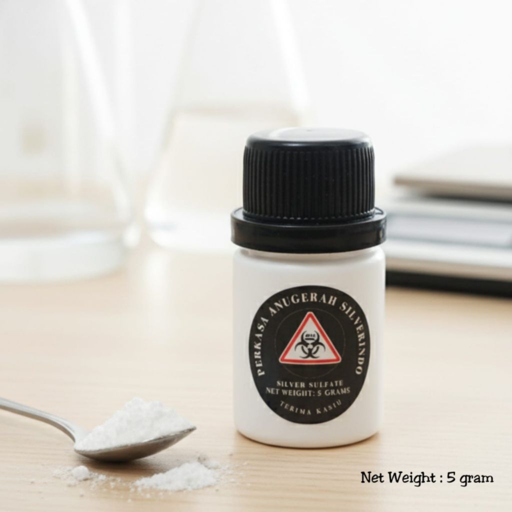 Silver Sulfate (Ag2SO4) / Perak Sulfat (Ag2SO4) Analis - 5 gr - 99% Murni - Analisa Laboratorium