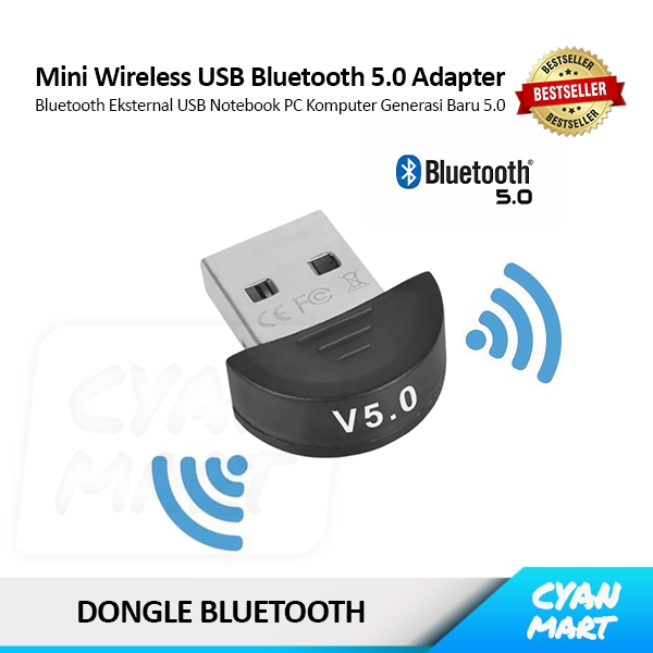 Dongle USB Bluetooth 5.0 External Mini Adapter Bluetooth PC Komputer Notebook