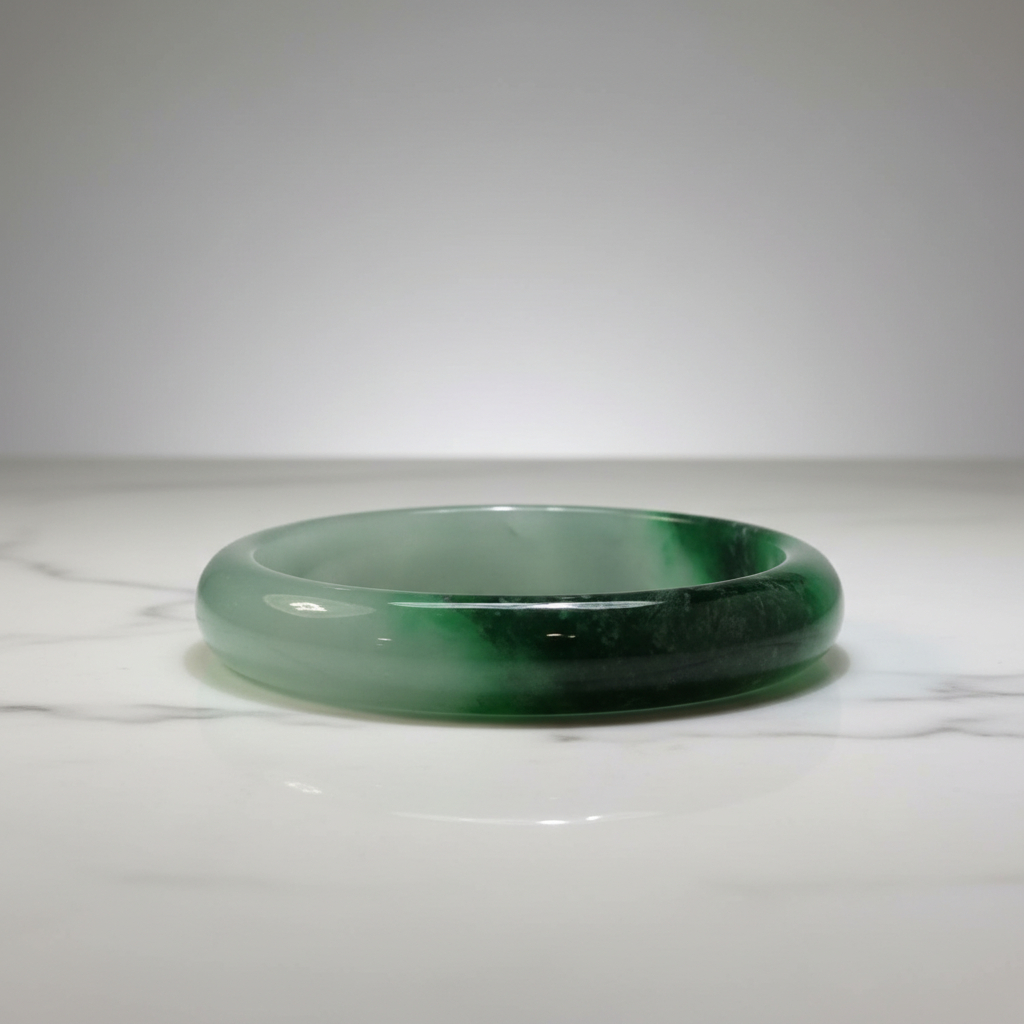 Gelang Bangle Giok Asli Natural | Gelang Giok Wanita untuk Investasi, Kesehatan - Grade A Jade