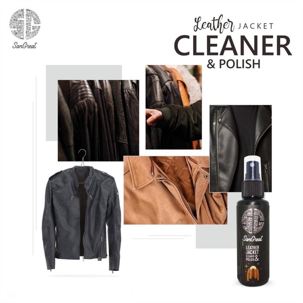 Perawat  Jaket Kulit SanGreat leather jacket cleaner and polish 100  ml