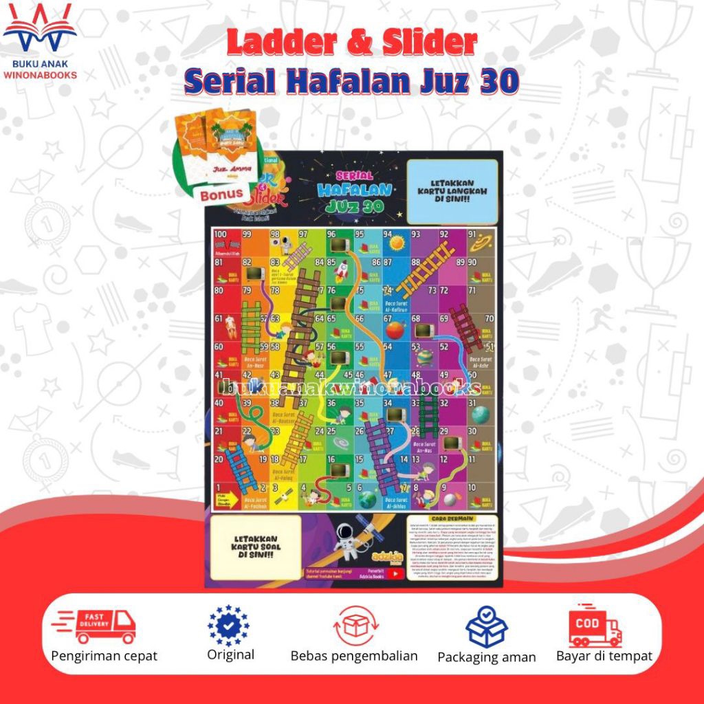Ladder & Slider - Serial Hafalan Juz 30: permainan ular tangga yang disusun khusus untuk membantu an