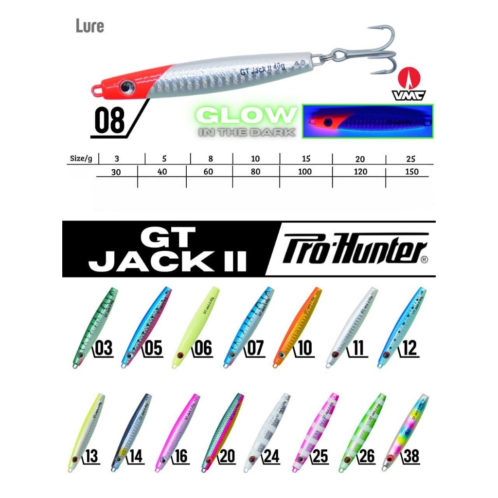 UMPAN METAL JIG GT JACK II JIG 60G PRO HUNTER