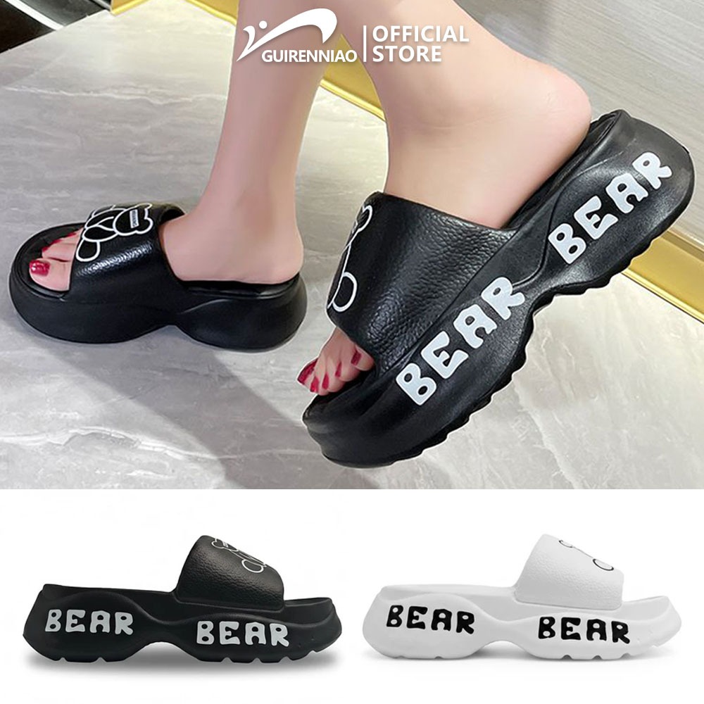 GUIRENNIAO - Sandal Wanita Slip On Sandal N-6045ST