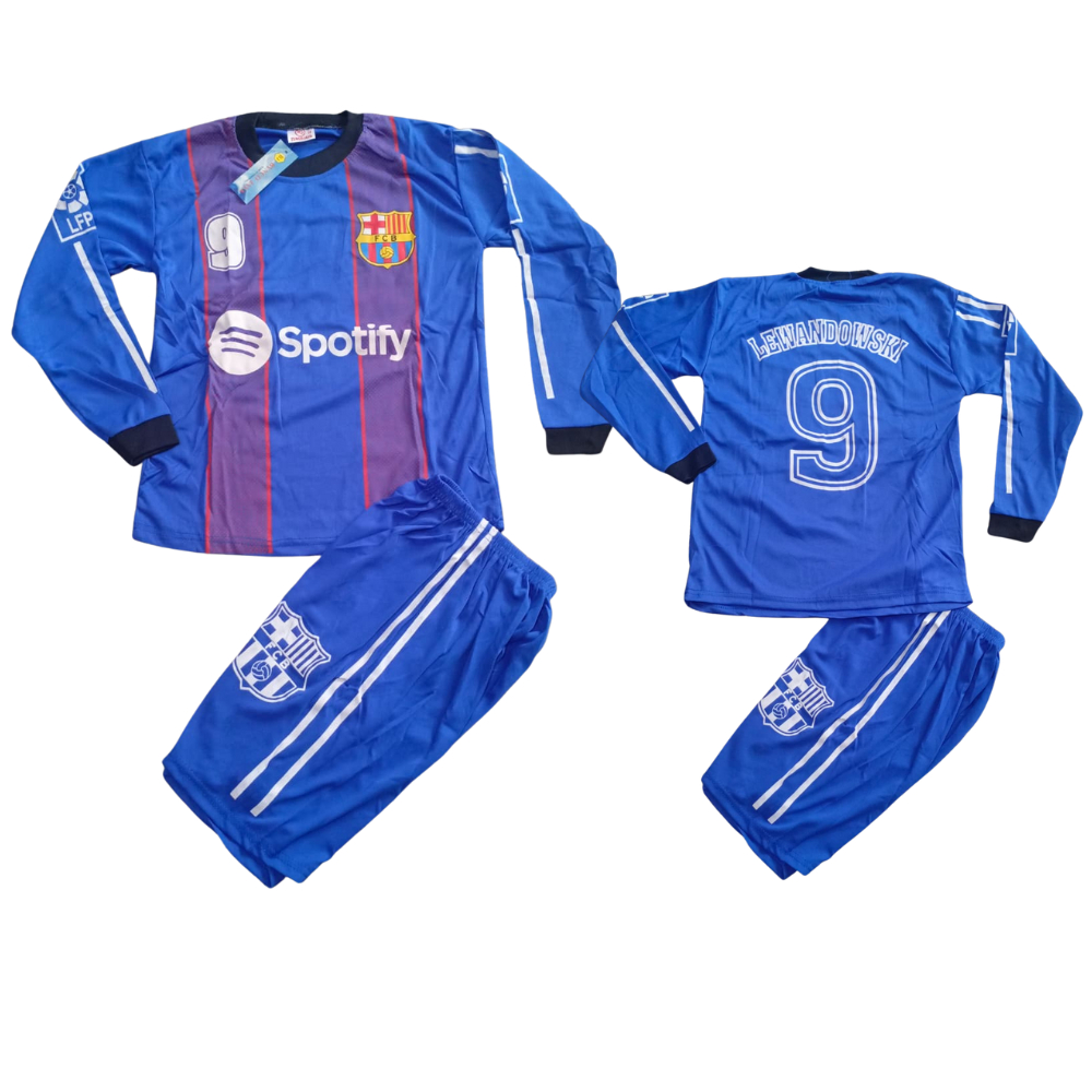 baju bola kiper barcelona setelan baju bola anak lengan panjang/baju kiper barcah