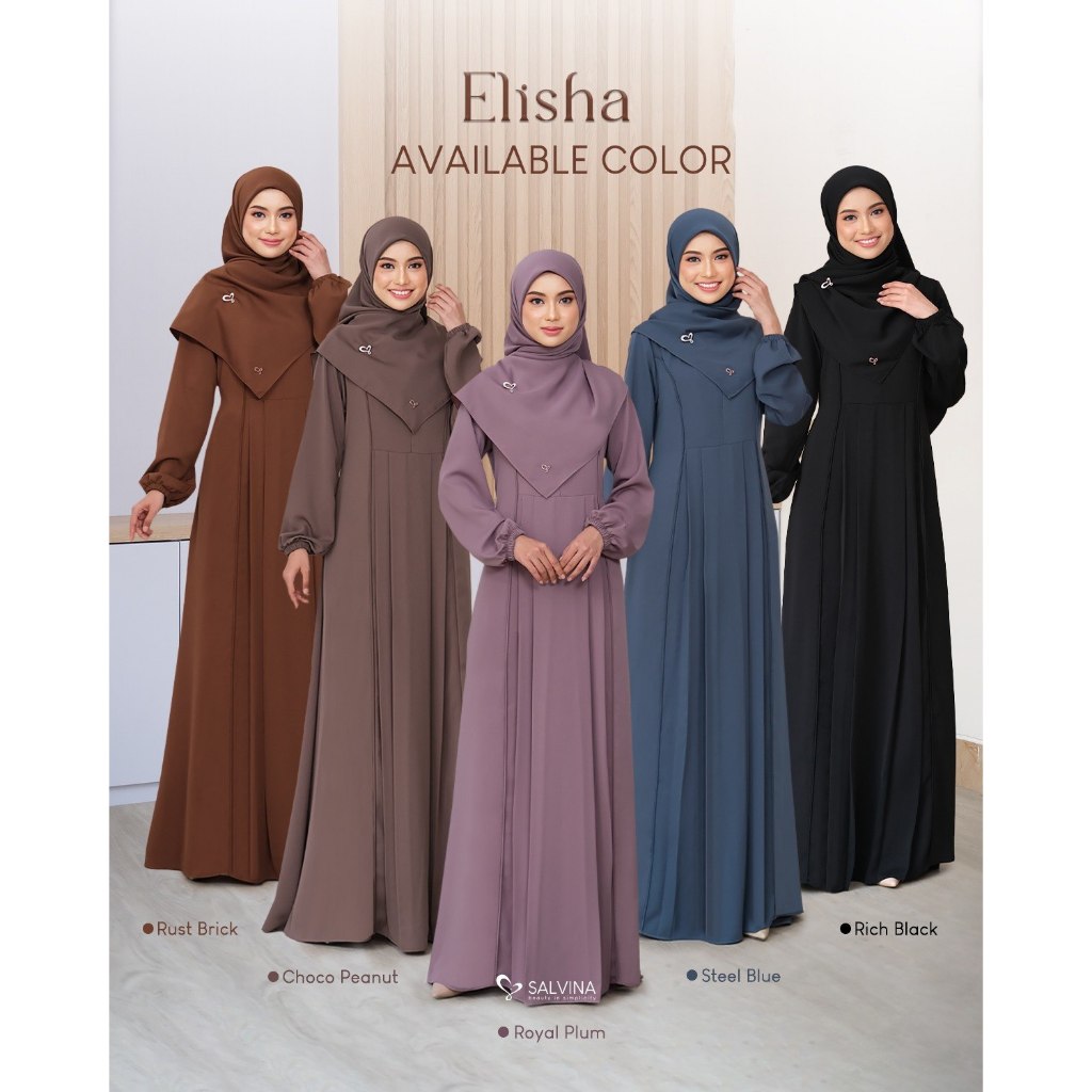 Salvina Hijab Elisha Dress Quality Premium Syar'i Dress - Dress Only