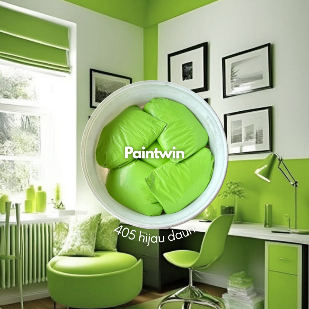 Cat Tembok Kiloan Warna Hijau Daun 1KG Matte/Doff Premium Anti Luntur by Paintwin