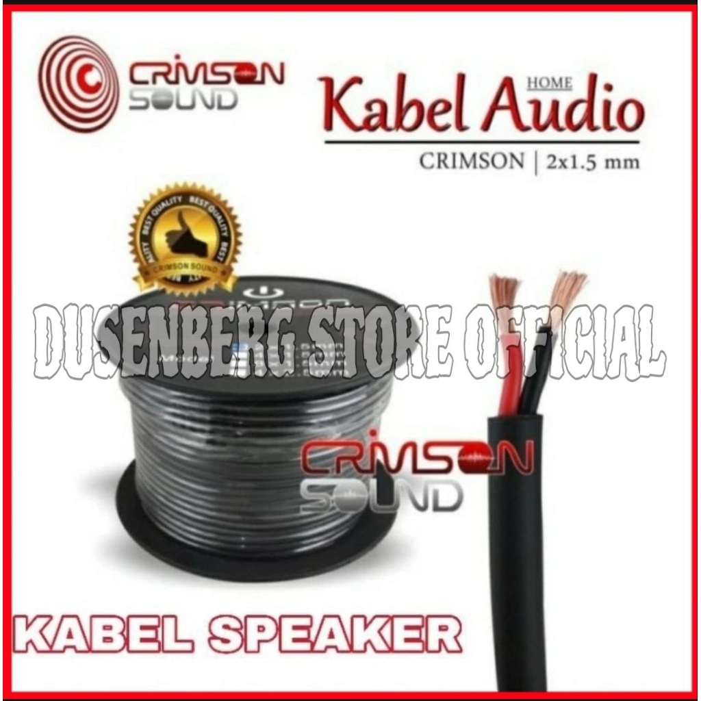 Kabel Speaker 2X1.5mm Kabel Speaker 1 Roll 100 Meter Crimson