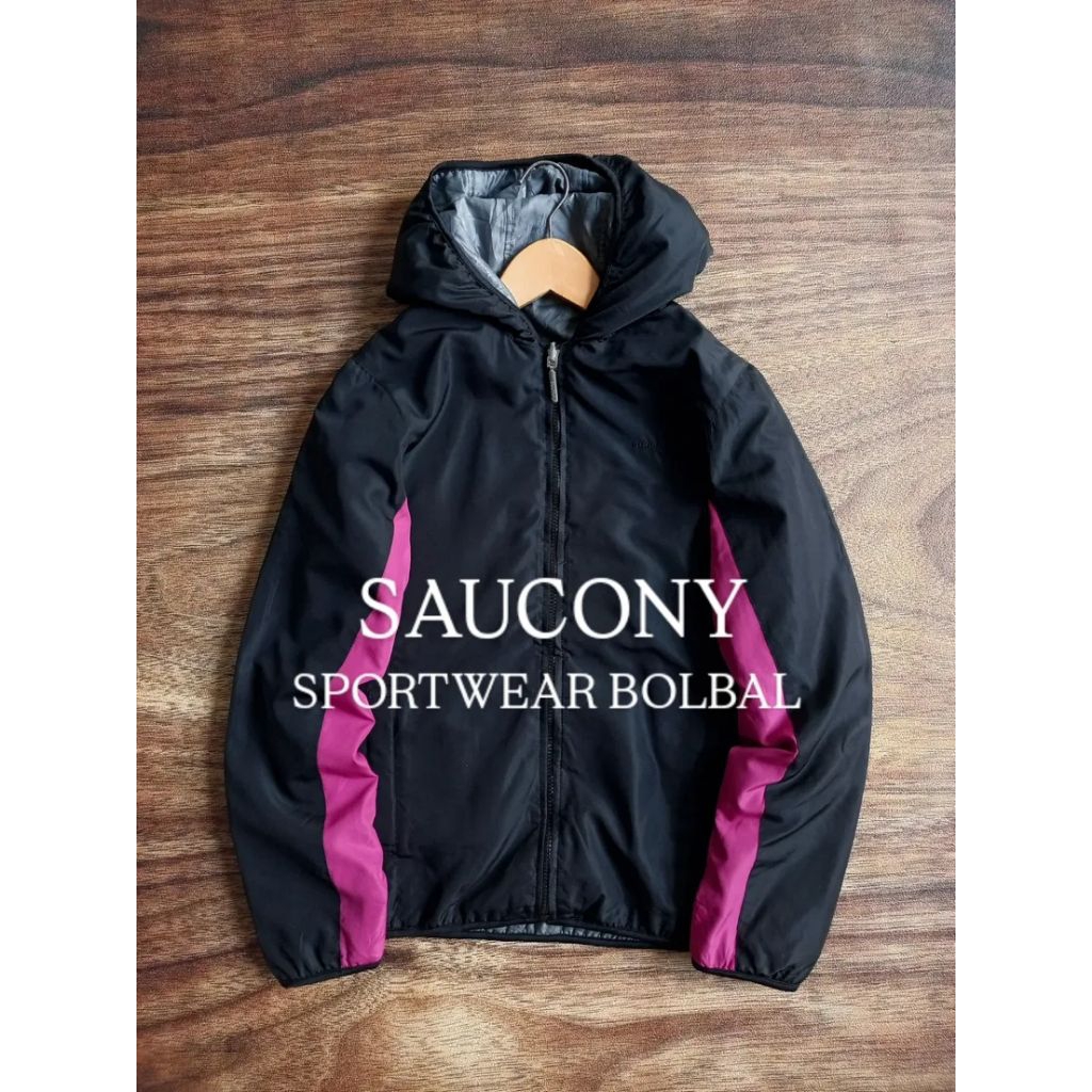 JAKET SAUCONY SPORTWEAR REVERSIBLE  BOLAK-BALIK Fullprint PRIA/UNISEX SECOND PRELOVED