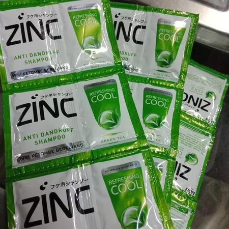 ZINC SHAMPOO SACHET ANTI DANDRUFF HIJAU ISI 12