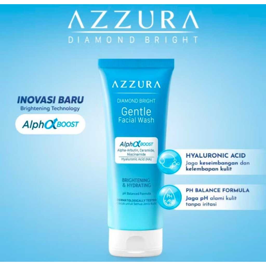 [GENTLE FF 100gr] Azzura Diamond Bright Gentle Facial Wash | DJ