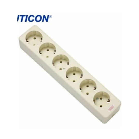 UTICON Stop Kontak 6 LUBANG Terminal Kuningan Colokan Listrik SNI