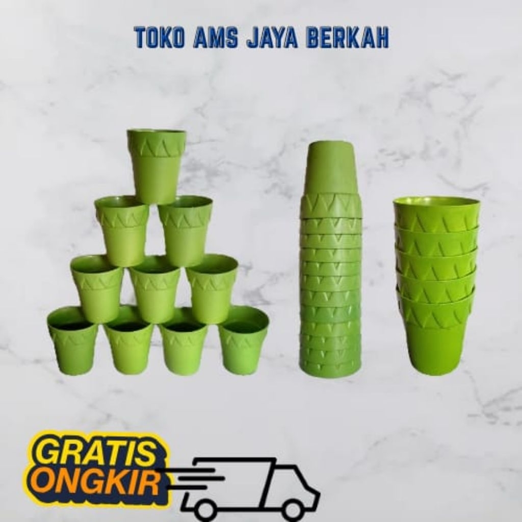 Gelas plastik 1 lusin (12 pcs ) grosir  harga termurah dan berkualitas