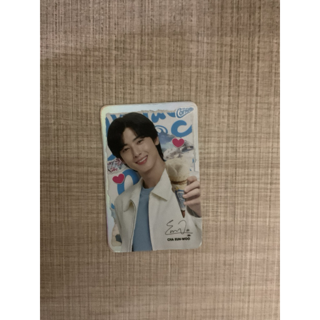 cha eun woo photocard cornetto official