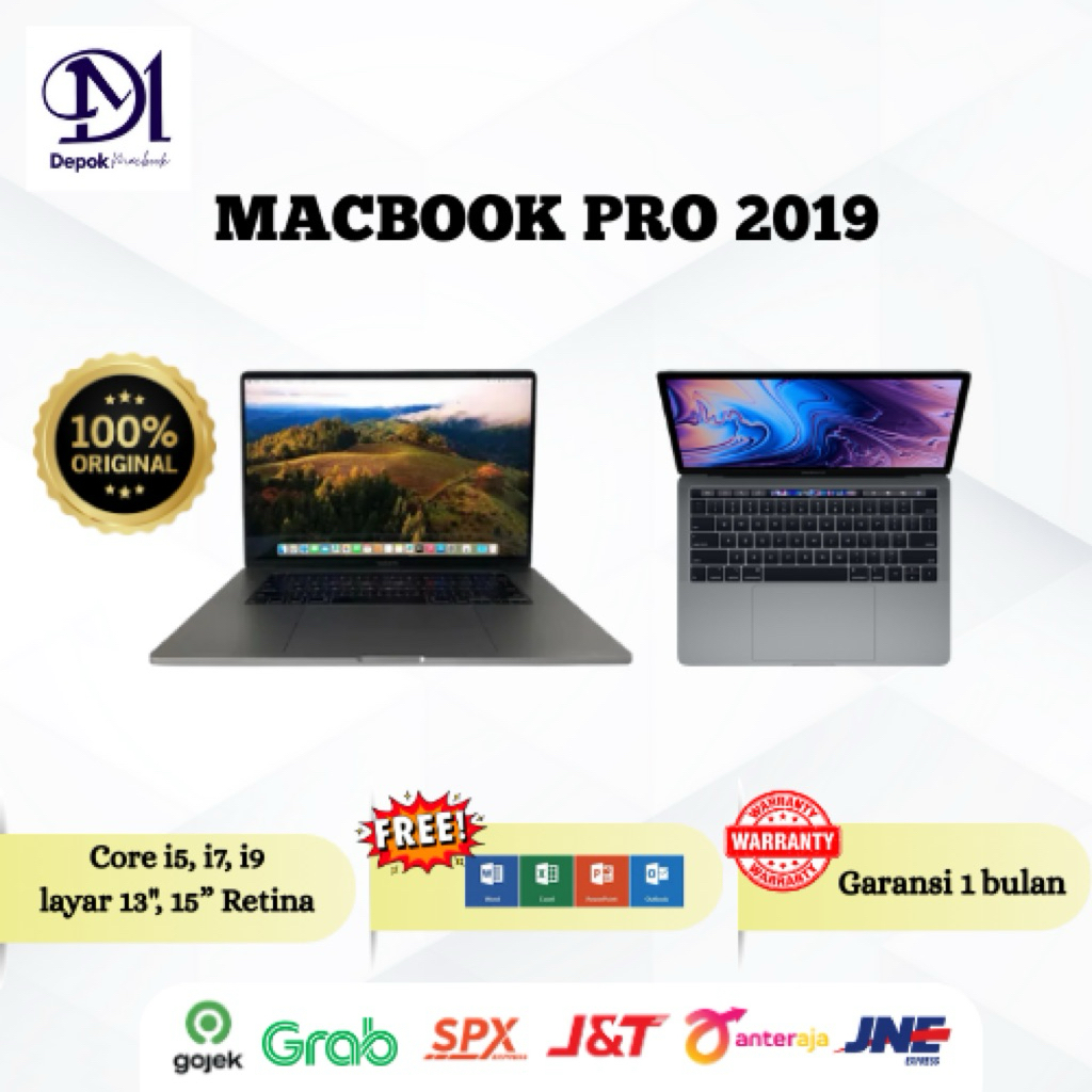 MacBook Pro 2019 Quad Core i7, Dual core i5, i9 Dual VGA second bergaransi original