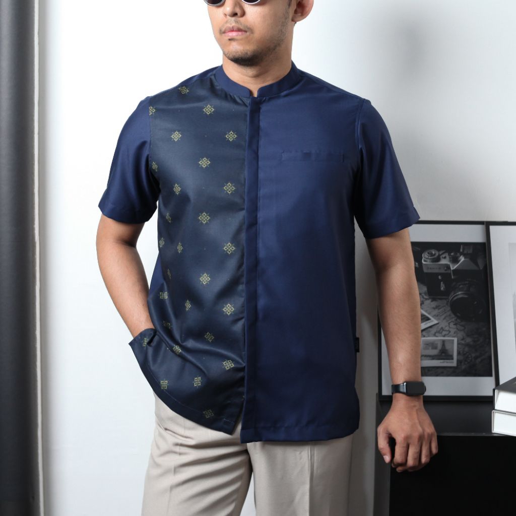 KEMKO T67 -SAVIQ Kemeja Koko lengan pendek motif Batik