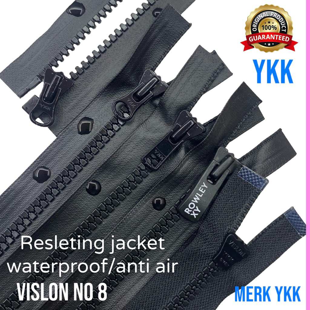 per pcs resleting jacket 100% YKK waterproof vislon no 8