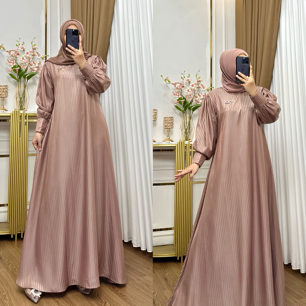 Gamis Rossa Dress Premium Bahan Adem Jatuh Dan Lembut