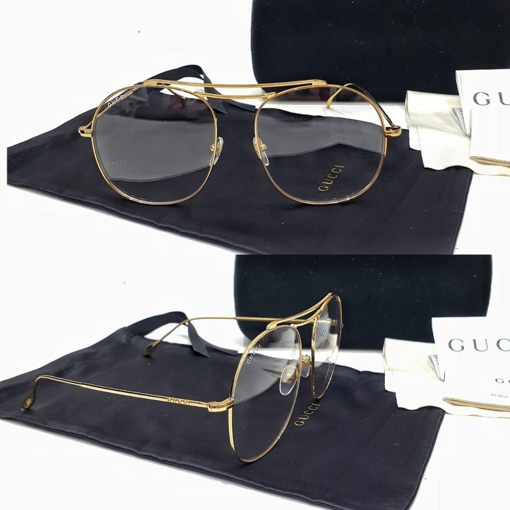 BNIB GUCCI GG1479S glasses Gold with rec store gucci