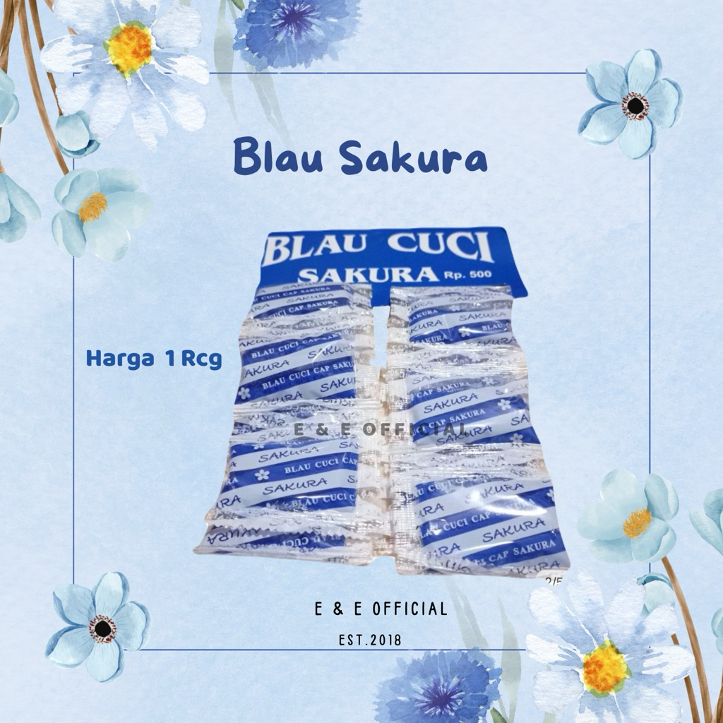 ECER BLAU SAKURA / BLAU CUCI SAKURA / BLAU CUCI BAJU / BLAO CUCI