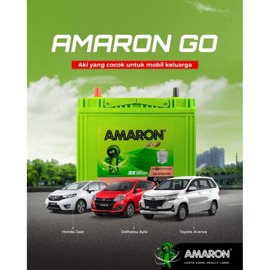 Aki AMARON GO NS60 Aki mobil Daihatsu Terios Aki kering 46B24R 40ah