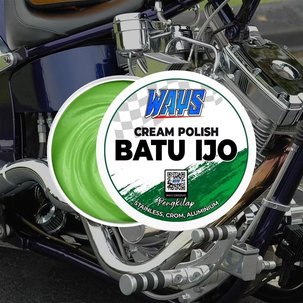 BATU IJO | BATU HIJAU | POLES PENGKILAP ALUMINIUM CROM BESI SEPERTI LANGSOL