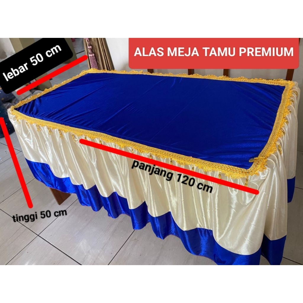 Alas meja tamu premium | taplak meja ruang tamu  model renda