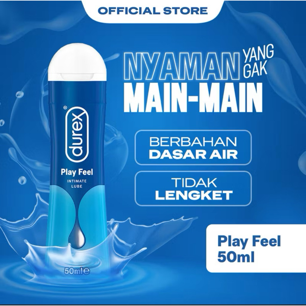 Durex Play Feel Pelumas Gel Seks Pria & Wanita 50ml Bottle - Lubricant Water Based Sex Lube