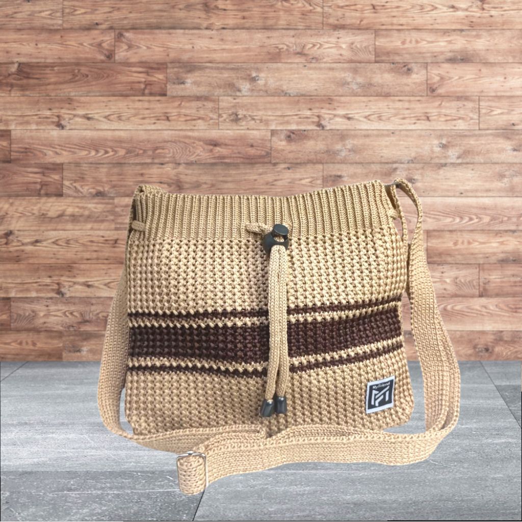 TAS HP RAJUT SELEMPANG SERUT LEBAR SETRIPS MUAT HP DOMPET