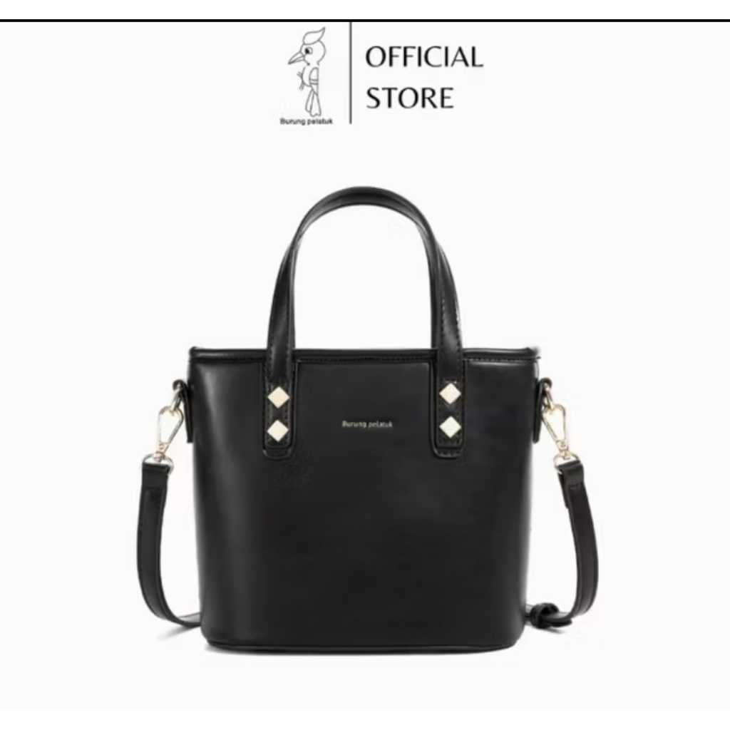 NEW SALE PROMO brung platuk ORI glossy mewah Tote mini black Sling bag tophandle bag black tas giat 