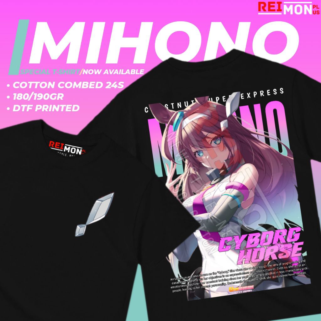 T-Shirt / Kaos Baju Game Mihono Bourbon Uma Musume: Pretty Dreby
