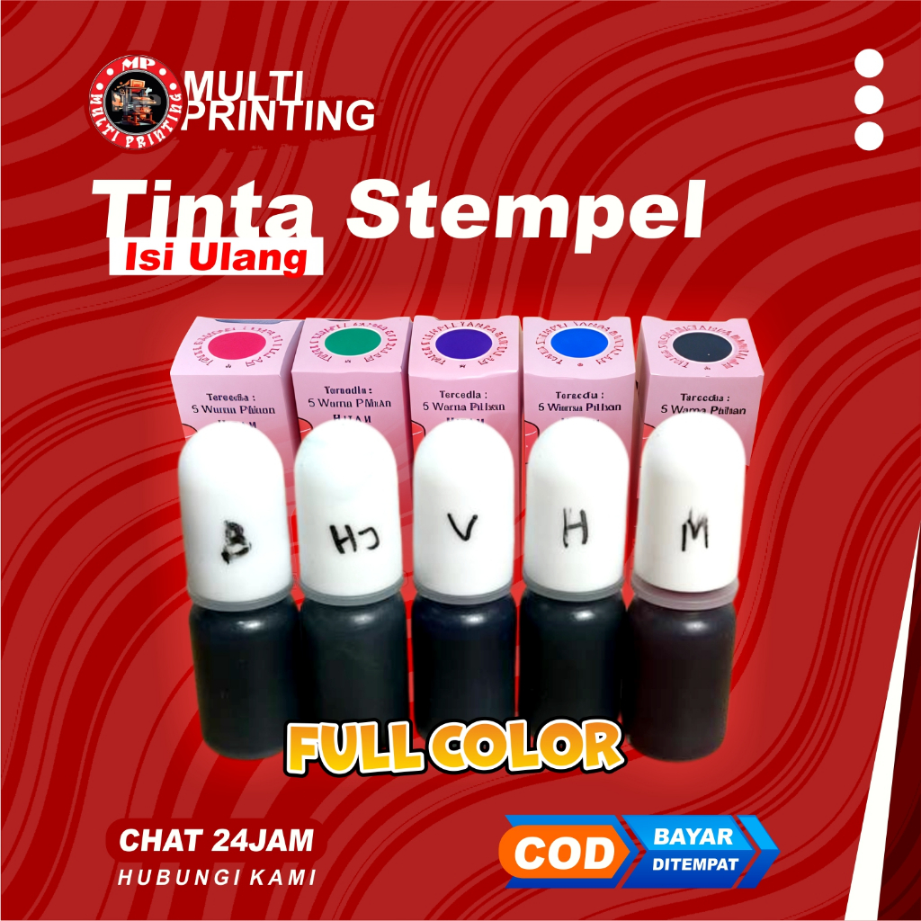 Tinta Stempel Flash / Tinta Stempel Otomatis / Tinta warna / Tinta Isi Ulang / MULTI PRINTING