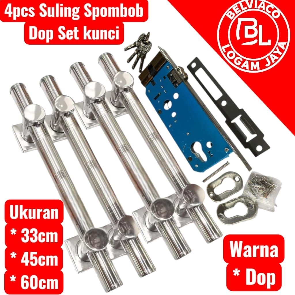 4pcs Handle set kunci / Handle pintu / Tarikan pintu / Pegangan pintu / Gagang pintu / Handle Pintu 